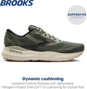 Brooks Men’s Adrenaline GTS 24 Running Shoes – Supportive, Thyme/Black, UK 10