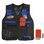 Nerf B0250F01 N-strike Elite Series Tactical Vest Toy Blaster, Solid, Black, Teen/Adult