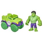 Hasbro Marvel Spidey and His Amazing Friends Hulk Action Figure and Smash Truck Vehicle, Preschool Toy for Kids Ages 3 and Up, F3989