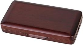 Yibuy Oboe Reed Case Box Spray Lacquer Surface Solid Wood Holds 3 Oboe Reeds Maroon Against Moisture