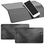 2 Pcs Anti slip Car Dash Sticky Pads,Extra Large Size Self Adhesive Car Dashboard Non Slip Mats,Heat Resistant Non-Slip Mats for Cars,Trucks,Trains,Ships,Rooms,Kitchens,Offices(Black)