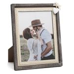 Afuly Photo Frames 8x10 Picture Frames Wooden for Wall Friend Family Wedding Birthday Gift Shabby Chic Rustic Frames Display Desk Tabletop Real Class with Mounts White Heart