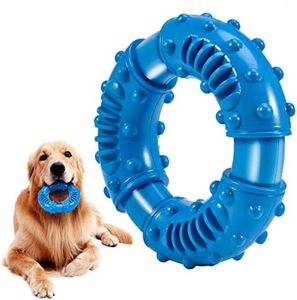 Feeko Dog Chew Toys for Aggressive Chewers Large Breed, Non-Toxic Natural Rubber Indestructible Dog Toys, Tough Durable Puppy Chew Toy for Medium Large Dogs - Fun to Chew, Chase and Fetch(Blue)