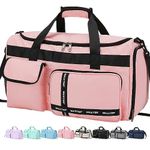 MAXTOP Travel Duffle Bag for Women Carry On Tote Weekender Overnight Bag Large Capacity Duffel Bag with Shoe Compartment,Gym Tote Bag with Dry and Wet Separation, Pink, Large Size