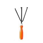 STAND MASTER Metal Black and Orange Color Cultivator for Home Gardening Tool (Metal Cultivator Tool)