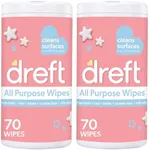 Dreft All Purpose Baby Cleaning Wipes, Formulated with Care, Great for Car Seat, Highchair, Baby Toys and More, 70 Count (Pack of 2)