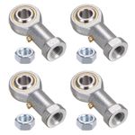 uxcell 4pcs PHSB5 5/16" Rod End Bearing 5/16"-24 UNF Female Right Hand Thread, Bearing Steel Rod End Joints with Jam Nut