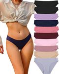 FINETOO Pack of 10 Seamless Briefs Women's Seamless Underwear Sexy Hipster Panties Women Underwear Comfortable Lingerie Women Underwear Multipack XS-XL