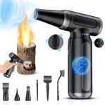 Electric Compressed Air Duster - 33,0000 RPM Rechargeable Cordless Turbo Blower, Portable Air Blower Gun for Cars, PC, Keyboard, Home & Outdoor Dust Cleaning (Replaces Compressed Air Cans)