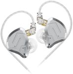 Linsoul KZ ZSN PRO 2 in-Ear Monitor, 1BA+1DD Hybrid Driver HiFi Earphones IEM, Wired Earbud, Detachable Silver-Plated Recessed 0.75mm 2Pin Cable for Audiophile