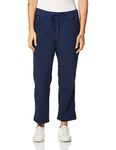 Dickies Women's Mid Rise Rib Knit Waistband Pant Medical Scrubs, D-Navy, M Tall