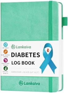 Diabetes Log Book - Daily Blood Sugar Log for Type 1 & 2 Diabetes | Glucose Journey Book | Record Blood Glucose & Insulin Doses | Diabetes Accessories, Ideal Gift for Diabetics, Green