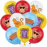 32 Pcs Balloons for Friends Birthday Party Supplies, Includes 4 Styles Printed Ideal for TV Show Party Decorations Favors