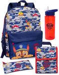 Paw Patrol Backpack Set Kids 4 Piece Camo Lunch Box Water Bottle