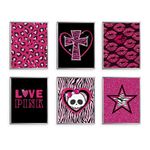 TwoDays Mcbling Room Decor Aesthetic, Trashy Y2k Posters for Girls bedroom, 2000s Hot Pink Wall Art, Emo Baddie Prints for women Apartment.(8" X 10", Set Of 6, UNFRAMED)