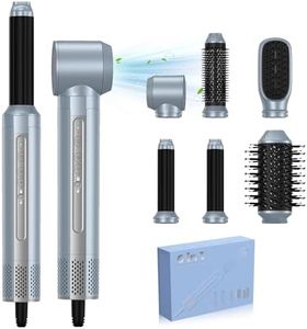 Air Styler 6 in 1, Spazzola Asciugacapelli 110000 RPM 20m/s Asciugacapelli Multifunzione, Hair Styler Curly Hot Air Styler, Capelli Curler Negativo Agli ioni Negativi, Volumizzante (Grigio Argento)