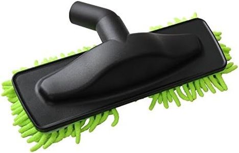 EZ SPARES 1 1/4" 32mm Universal Hard Floor Washable Sweeper Microfiber Chenille Dust Mop Brush Head Fit All Vacuum Brands Vacuum Mophead Nozzle with Green Microfiber Dust Fringe