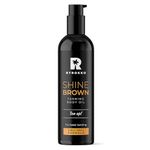 BYROKKO Shine Brown Premium XXL Tan Accelerator Oil, for Sunbed & Outdoor Sun,Tanning Achieve a Natural Tan with Natural Ingredients. Coconut Oil, Walnut Oil, Hazelnut Oil, (150 ml)