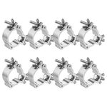 8PCS WorldLite Premium Stage Lights Truss Clamp, 2 Inch Aluminum Truss Light Clamps/Hooks, LED PAR Light Moving Head Beam Spot Clamps, Fit for 48-52mm OD Tube/Pipe Diameter, 220lb Capacity