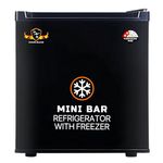 Power Guard 47L 2 Star Mini Refrigerator with Freezer, Direct Cool Technology, Single Door Design, Compact Size - Ideal for Home, Office, and Dorm Rooms (Black Steel, PG-DC-50)