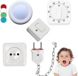 4 Pieses Busy Board DIY Accessories for Toddlers - Sensory Board Light Parts - Socket with Plug - Switch-LED Puck Light-Timer- Montessori l Toys- Early Development Items