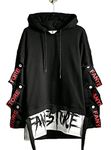 Hello MrLin Men's Hip Hop Hoodie Japanese Harajuku Streetwear Techwear Urban Pullover Black