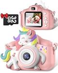 Kids Camera, Gofunly Kids Camera for Girls, 1080P HD 2.0 Inch Screen Kids Digital Camera with 32GB Card, Birthday Christmas Kids Toys Gifts Selfie Childrens Camera for Kids Age 3-12 Years Old Girls