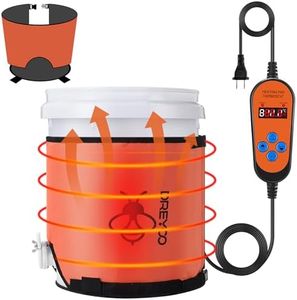 5 Gallon Honey Bucket Heater with Bottom & Side Heating Pad, Bucket Warmer Blanket with Thermostat Adjustable 68–145°F, Honey Warmer with Timers & Temperature Controller 100W 120V, Beekeeping Supplies
