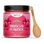 OurHerb Organic Hibiscus Flower Powder For Face Pack And Hair Mask For All Types Of Hair , Natural Pure Hibiscus Rosa-Sinensis Hair & Skin Care, Gudhal Ka Phool Powder -200Gram