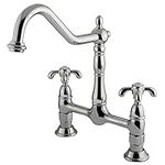 Kingston Brass KS1171TX French Country 8-Inch Centerset Kitchen Faucet Without Sprayer, Polished Chrome