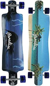 Paradise Longboard Drop Down Complete Cruiser Skateboard, Stormy Beach, 10" x 40"