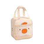 CoolKraft Lunch Bag for School Kids, Girls, Cute Design Bag for Boys, Girls, Women Travel Picnic Bag, Organize Store Hot & Cold Insulated Portable Tiffin Bag 24.5 x 23 x 14 cm (Beige Chick)