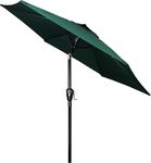 SunHalo Gear 2.3m Patio Umbrella with 6 Sturdy Ribs,Parasol Umbrella For Outdoor,Garden Umbrella for Patio,Deck, Pool,Market|UV Protection,Waterproof,Button Tilt&Easy Crank Lift,Ready to Use