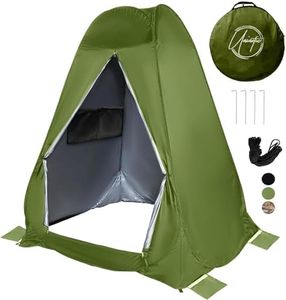 Pop Up Large Privacy Tent - 7ft Tall - Oversized Strong Camping Toilet Tent- Portable Camp Shower Pod w/Hooks- Porta Pod- Outdoor Bathroom, Potty, Changing Private Room (Green 5 x 5 x 7)