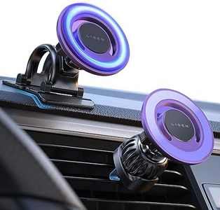 LISEN Fits MagSafe Car Mount Car Phone Holder,Strong Magnetic Phone Holder for Car Magsafe, Dashboard Vent iPhone 16 Car Mount Holder Car Accessories for iPhone 16 15 14 13 12 Pro Max,Purple
