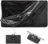 KEMIMOTO Bike Travel Bag Airplane for 26 to 29 inch Mountain Bicycle, 900D Heavy Duty Folding MTB Bike Box Case with Wheels Pack for Air Travel Flights, Water-resistant Cycling Transport Storage