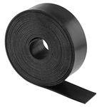 VUAOHIY Neoprene Rubber Strips Solid Rubber Rolls Neoprene Solid Rubber Sheet for DIY Gasket, Warehouse, Pads, Seals, Weather Stripping, Crafts, Flooring, Supports (1In x 1/16In x 10Ft)