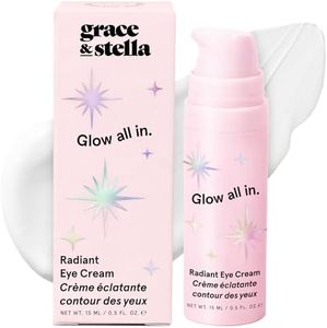 grace & stella Under Eye Cream Anti Aging - Retinol & Caffeine Eye Cream for Dark Circles, Wrinkles, Puffiness and Bags Under Eyes - with Niacinamide, Peptides - Vegan Cruelty- Free (0.5 fl.oz /15ml)