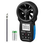 Digital Anemometer,Handheld Wind Speed Meter Gauge High-precision Wind Speed, Wind Temp, Air Flow Measurement with Data Hold & USB Connected Wind Velocity CFM Tester(INFURIDER YF-866A)
