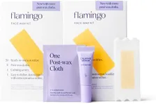 Flamingo Women Face Waxing Kit, Facial Waxing Kit with 20 Wax Strips for Face, 8 Post-Wax Cloths, and 1 Post-Wax Serum, Pack of 2