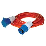 Maypole 230V 16 Amp 10 M Caravan Site Extension Lead NCC Approved, Orange