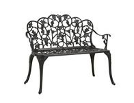 Plow & Hearth Outdoor Garden Bench Black