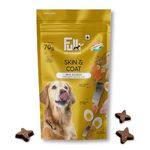 Fullr Skin & Coat Dog Biscuits for All Life Stages, Dog Treats Made with Salmon, Egg & Flaxseed, Healthy Dog Treats Made with Superfoods, Suitable for All Dog Breeds, 70g, Pack of 1