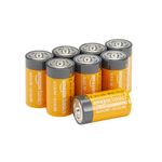 Amazon Basics 8-Pack C Cell All-Purpose Alkaline Batteries, 5-Year Shelf Life, 8 Pack