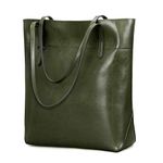 Kattee Vintage Genuine Leather Tote Shoulder Handbag for Woman With Adjustable Handles