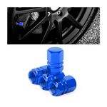 XINLIYA Car Tire Stem Valve Caps, 4 Pcs Aluminum Alloy Valve Stem Covers, Corrosion Resistant Leak-Proof Tire Cap Cover Accessories, Hexgon Style Wheel Air Valve Caps for SUV Car Bike（Blue）