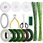 CHRORINE Floral Arrangement Tools Kit 6 Pcs Floral Tapes 26 Gauge Floral Wire 22 Guage Floral Stem Wire for Bouquet Stem Wrapping and Floral Crafts