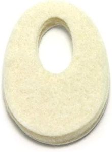 Oval Shaped Felt Callus Protective Pads - Adhesive Foot Pads That Surround Calluses from Rubbing On Shoes - 1/8" - 100 Pack