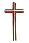 StonKraft Wooden Jesus Christ Cross Catholic Crucifix for Wall, Church Chapel Decoration (Multicolour, 12 x 6 x 0.5 inches)