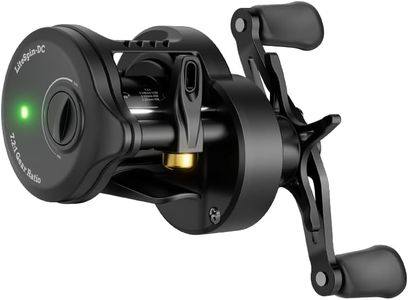 TEBEN DC Baitcaster Reel, 3 Modes Digital Control Trolling Reel, 5.47oz Ultralight Baitcasting Reels, Max Drag 11LB, 7.2:1, 5+1BB, Freshwater Saltwater Fishing Reels (LS(DC), Left)